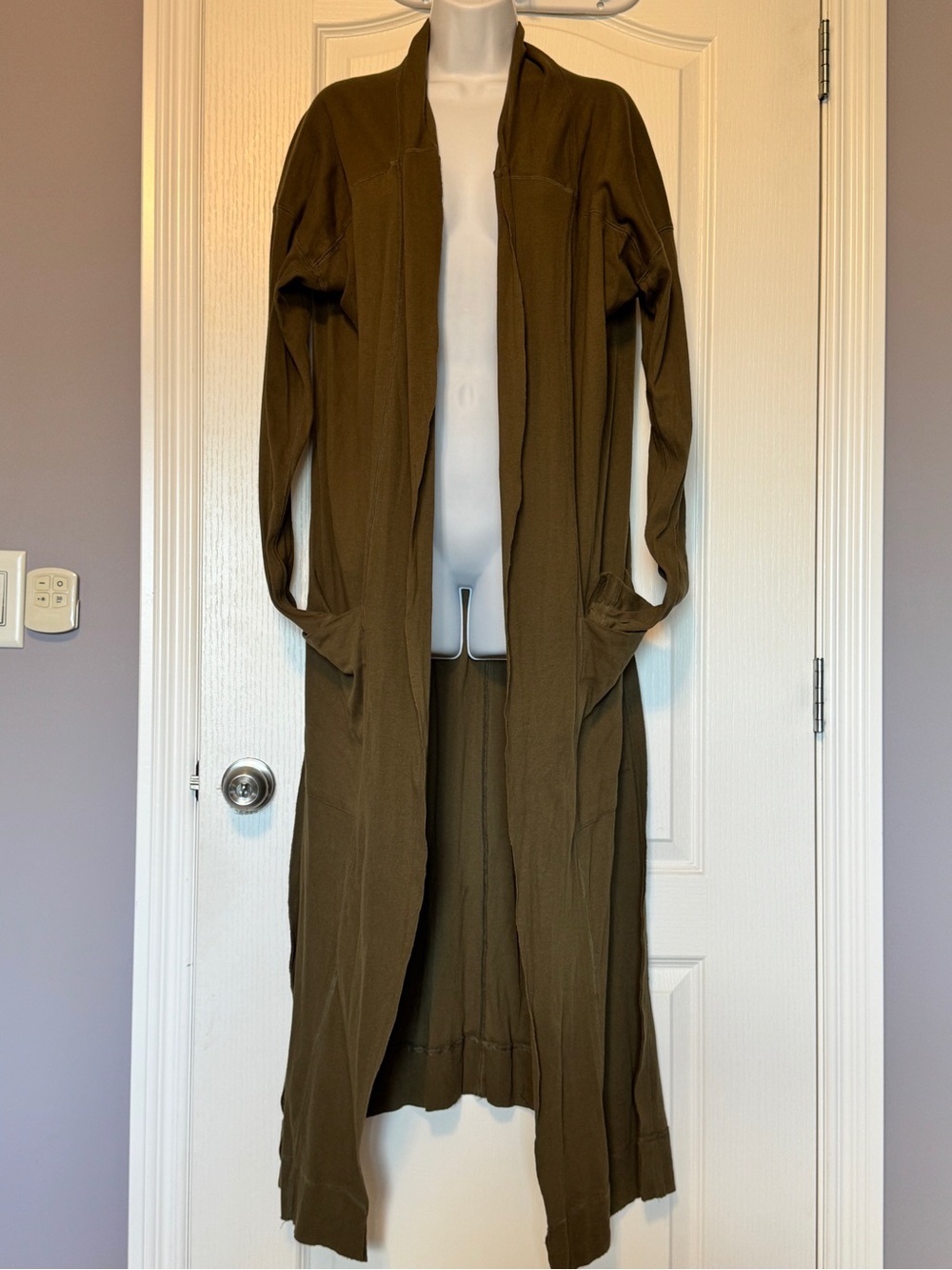 Free People Intimately FP Long Hangout Duster - Olive